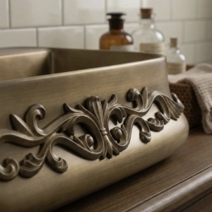 Lavoar pe blat Castel – design clasic decorativ și finisaj elegant | Deppo - Img 5