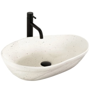 Lavoar pe blat Emilia Grid – design organic, ceramică premium | Deppo