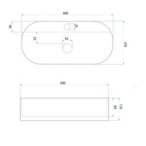 Lavoar pe blat Marcela 60 Saturn – design modern segment premium | Deppo - Img 6