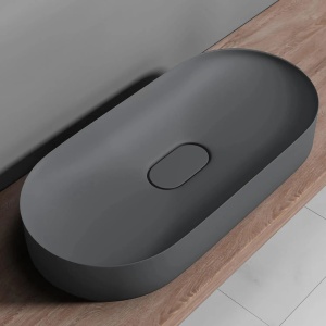 Lavoar pentru blat IRIS 71 CM GREY MATT - Img 2