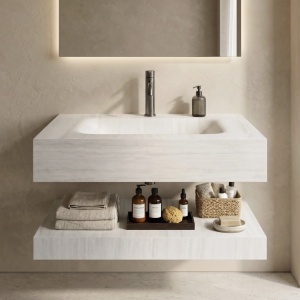 Lavoar suspendat cu raft Rea Apollo Muralto Roma 80 - Img 6