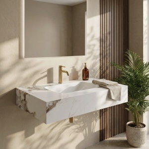 Lavoar suspendat REA Aresa Cold Jade 80 - Img 3