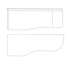 Mobilier lavoar suspendat VIENNA cu blat 120 cm stejar - Img 7