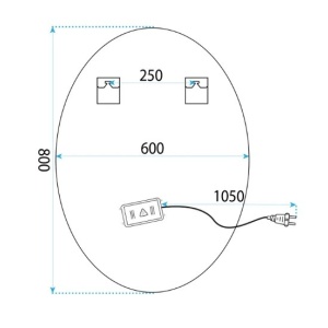OGLINDĂ LED 80X60 YH-3352 - Img 4