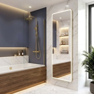 Oglindă LED Classico 60x170cm Brush Gold - Img 3