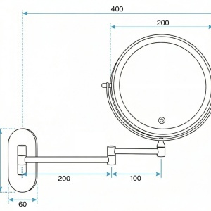 Oglindă LED Glow Chrome – design elegant cu iluminare modernă pentru baie | disponibilă pe Deppo - Img 10