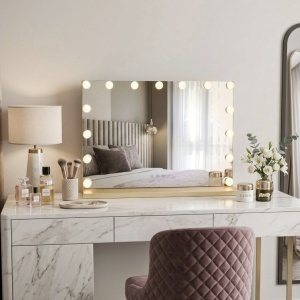 Oglindă LED HOLLYWOOD L.Gold 80x60 - Img 5