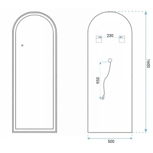 Oglindă LED Orbit 50x160cm White - Img 5