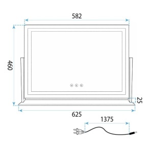 Oglindă LED STUDIO L.Gold 58x45 - Img 4