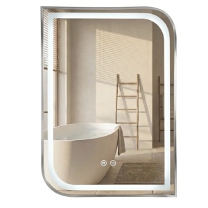 Oglindă LED ZONE 80x60 BRUSH NICKEL