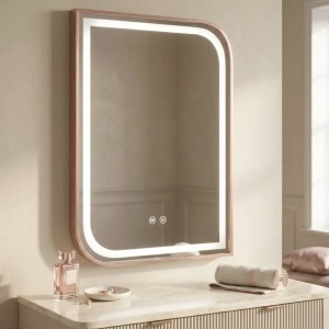 Oglindă LED ZONE 80x60 BRUSH ROSE GOLD