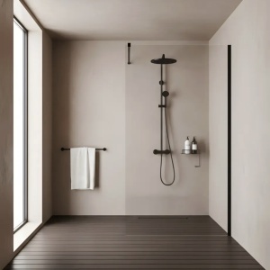 Paravan de dus Rea Flexi Transparent / Black  - Img 3