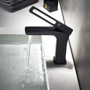 Platinia Robinet pentru lavoar Platinia Soho Low negru - Img 4