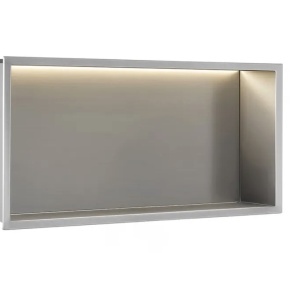 RAFT BAIE INCASTRAT PERETE LED 30x60 steel brush - Img 2