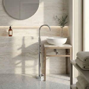 Robinet lavoar Lungo Chrome – baterie modernă cromată pentru lavoar, montaj pe blat | disponibil pe Deppo - Img 3