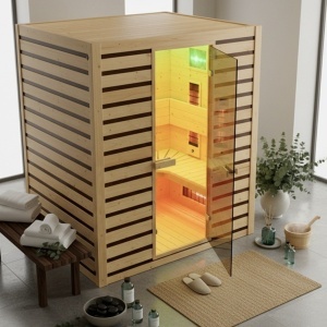 SAUNĂ DE INTERIOR INFRARED TROMSO4 – 180×150 cm – 4–5 PERSOANE – 230V - Img 4