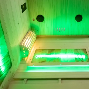Sauna finlandeza cu temperatura inalta si soba Harvia 3.5kW pentru 1-2 persoane Lark 120 x 120 cm - Img 11