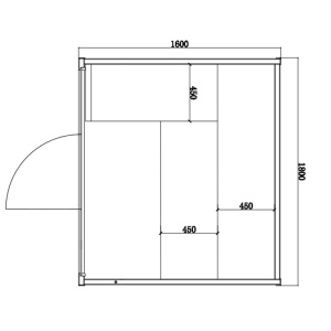Sauna finlandeza cu temperatura inalta si soba Harvia 6kW pentru 4-5 persoane Kemi 180 x 160 cm - Img 11