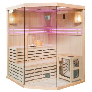 Sauna finlandeza la temperaturi ridicate cu soba 6kW pentru 4-5 persoane Oslo 150 x 150 cm - Img 2