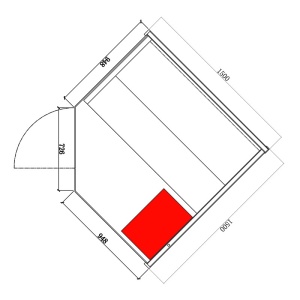 Sauna finlandeza la temperaturi ridicate cu soba 6kW pentru 4-5 persoane Oslo 150 x 150 cm - Img 12
