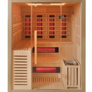 SAUNĂ KOMBO 2-ÎN-1 HELSI3 NEW – 160×160 cm – INFRARED + FINLANDEZĂ – 6kW – 3-4 PERSOANE - Img 10