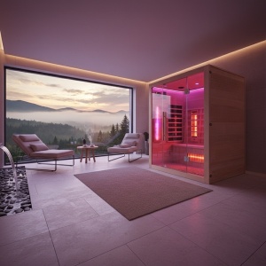 Sauna tip uscat cu infrarosu la temperaturi reduse pentru 3-4 persoane Alta 150 x 120 cm - Img 6