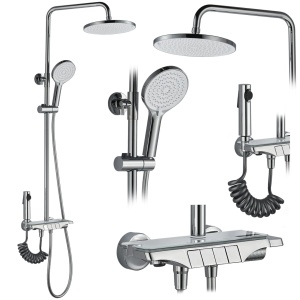 Set de duș cu termostat Savio Chrome - Img 1