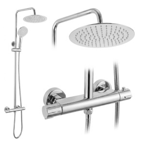 Set de duș fără pipă cu termostat Rea Lungo Chrome