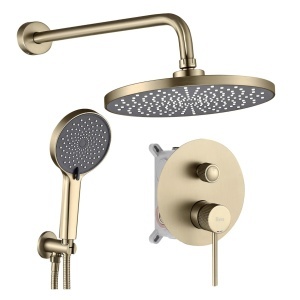 Set de dus incastrat Lungo Stripe Gold Brush + BOX - Deppo