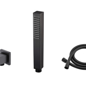Set de duș încastrat negru mat cu baterie și sistem complet Deppo - Img 7