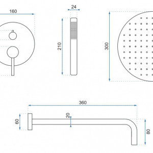 Set de dus Incastrat REA Lungo Auriu Mat + BOX - Img 6