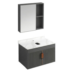 Set de mobilier de baie cu blat Marti 60cm Grey - Img 2