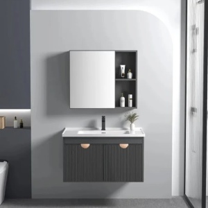 Set mobilier de baie cu lavoar Mario 60cm Grey