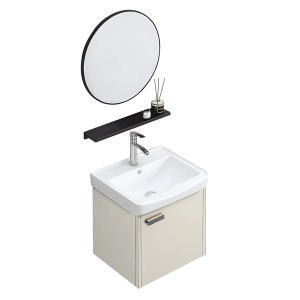 Set mobilier de baie cu lavoar Molly 40cm Beige - Img 2