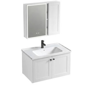 Set mobilier de baie cu lavoar Monti 60cm White - Img 2