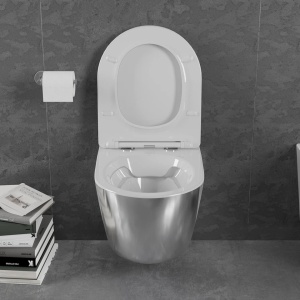 Set vas WC + Bideu FLSK White/Silver - Img 2