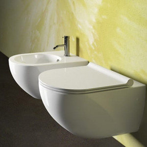Set vas wc Vera fără bordură + bideu + bateria - Img 3