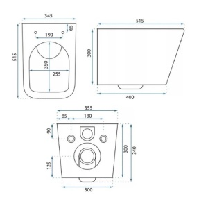 Vas Toaleta Rea Julio Rimless - Img 5