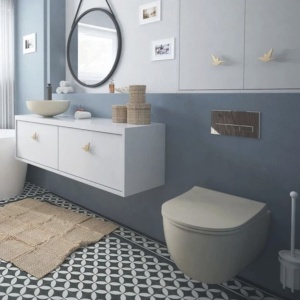 Vas WC EGO Michael Rimless, 49x37 cm, Jasmine semi-mat, Power Colour, montaj suspendat, capac duroplast soft-close easy off - Img 2