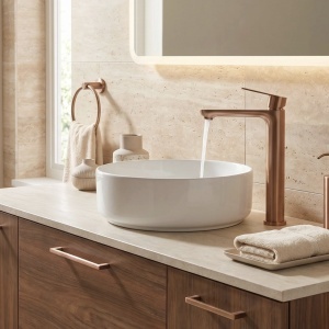 Baterie pentru baie Rea Logan Brush Copper - Img 2