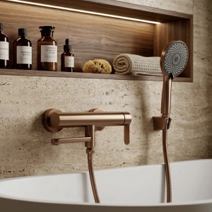 Baterie pentru cadă Rea Arcos Brushed Copper - Img 5