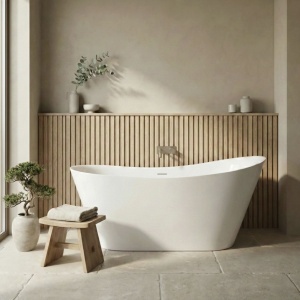 Cadă acrilică freestanding Lusso Slim 170 - Img 5