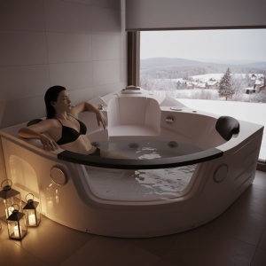 CADĂ DE BAIE SPA CU HIDROMASAJ ORINO Deppo 632C 135x135 CM - Img 7