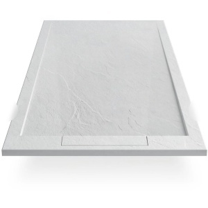 Cadita de dus compozit mineral, dimensiuni 70x100 cm, inaltime 2.5 cm, scugere ascunsa, decupabila, Alb, Antonio - Img 6
