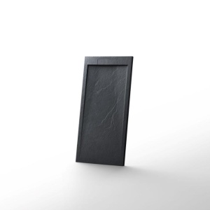 Cădiță de duș STONE 120×90 cm – Marmură Turnată, Negru Mat - Img 1