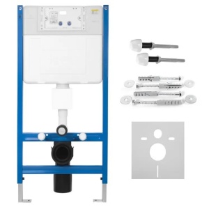 Cadru WC încastrat K011A-Q Rea cu buton T Brush Copper - Img 2