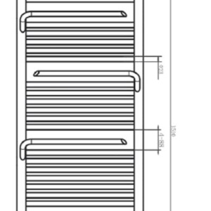 Calorifer portprosop SMART WHITE 1510x550mm - alb lucios - Img 2