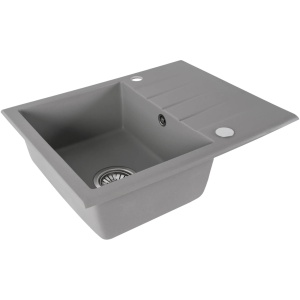 Chiuveta Bucatarie REA NORTH GREY, Dimensiuni 48.5 x 59.5 x 18 cm, 1 Cuva, Picurator Reversibil, Incastrabila, Forma Dreptunghiulara, Gri - Img 9