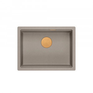 Chiuveta compozit incastrata Quadron Logan 100 bej - cupru 59.5x45.1 cm - Img 2