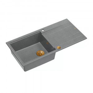 Chiuveta compozit incastrata Quadron Unique Evan 146 XL gri - cupru 100x50 cm